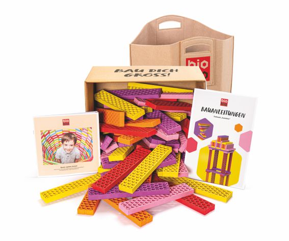 Bioblo Set Jumbo Sunshine mit Filzkorb, 60 Teile